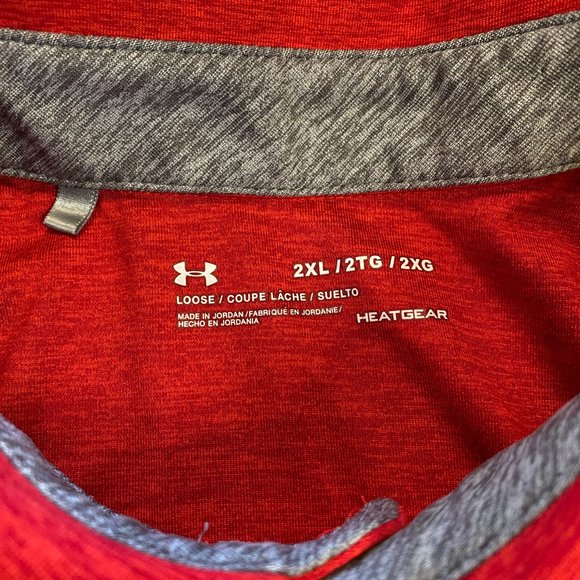 Under Armour HeatGear Red Maryland Terrapins Terps Performance Golf Polo 2XL XXL - Picture 5 of 6